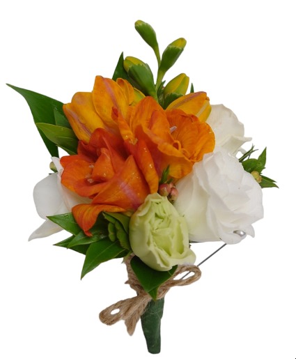 Orange Beauty Boutonniere Flowers