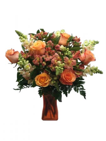 Orange Blosson Birthday Flower Arrangement