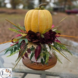 Orange Creamsicle Silk Pumpkin Centerpiece 