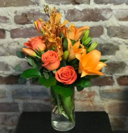 Orange Crush Bouquet Vased