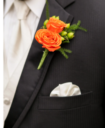Orange Crush Boutonniere