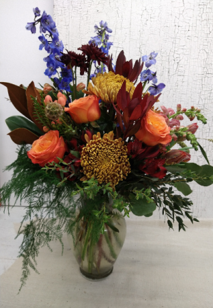 Orange Crush Fall Vase Arrangement