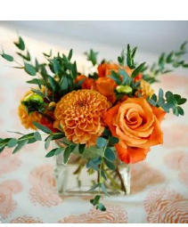 Orange Dream Centerpiece Reception Flowers