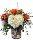 Orange Dreamsicle Hand painted Vase