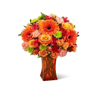 Orange Escape™ Bouquet vased arrangement