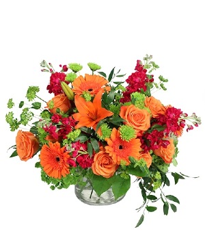 Orange Explosion Flower Arrangement