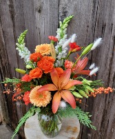Orange Glow Flowers in a vase