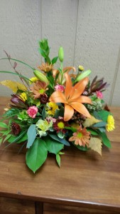 Orange Lily Centerpiece 