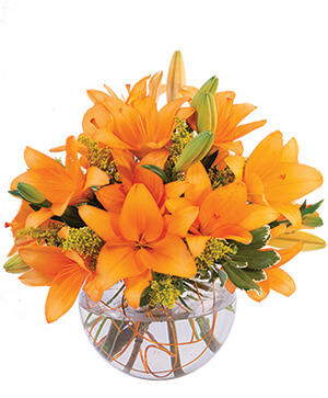 Orange Lily Sorbet Bouquet in Cedar Falls, IA - Bancroft's Flowers