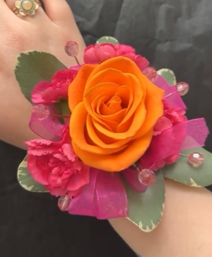 Orange & Pink Corsage