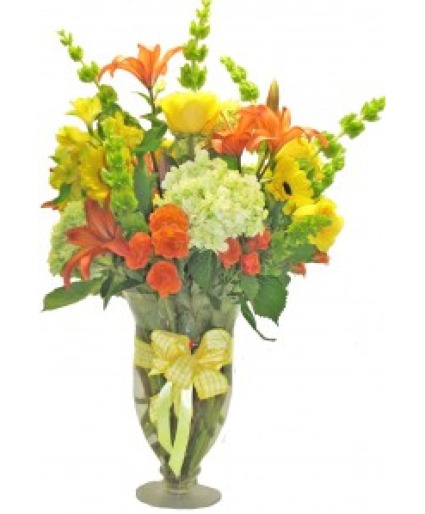 Orange Sherbet Cut Flower arrangement