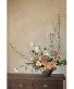 orange sickle made with silk flowers, fresh is deluxe