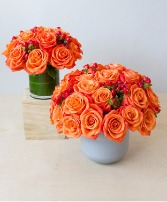 Orange Spice Roses Table Top - Centerpiece