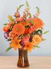 ORANGE UNIQUE Floral Arrangement