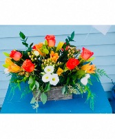 Orange Wooden Box 