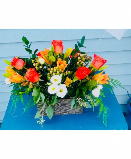 Orange Wooden Box