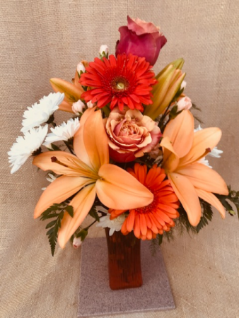 Orange You Pretty Fresh Vase Arrangement