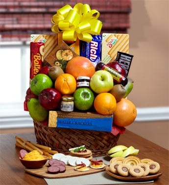 Orchard Fresh Fruit & Snacks Basket  in Maryland Heights, MO | Maryland Heights Florist