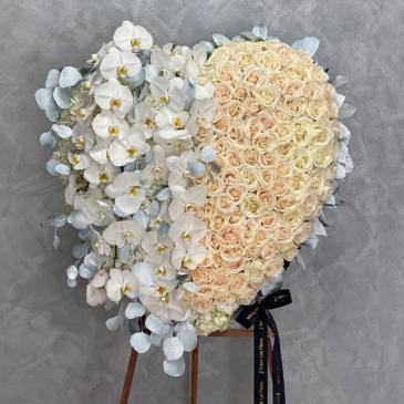 Orchid and Roses heart   in Ozone Park, NY | Heavenly Florist