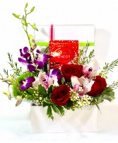 Orchid & Chocolate & Roses  Box 