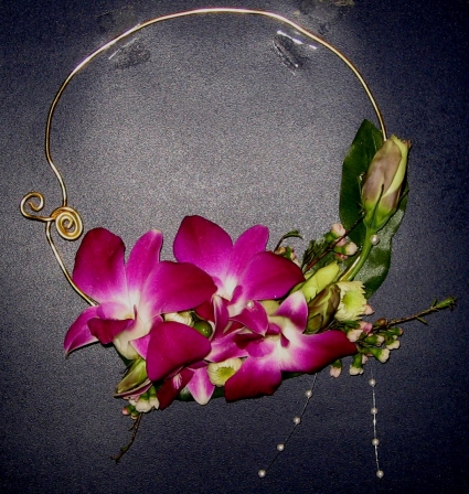 Wedding-Orchid Delight Necklace Corsage Custom Design. Please call for further information