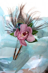 Orchid Hair Comb Prom, Wedding or Night Out Hair Accesories