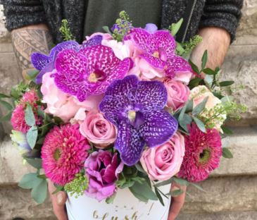  Orchid Hat box   in Ozone Park, NY | Heavenly Florist