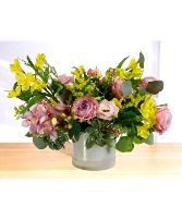 Orchid Macaroon Ceramic Potted Arrangement