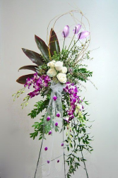 Orchid & Rose Elegance Standing Spray