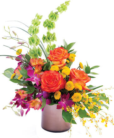 Orchid Rose Paradise Floral Arrangement in Santa Clarita, CA | Rainbow Garden And Gifts