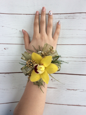 Orchid (Yellow) Wrist Corsage