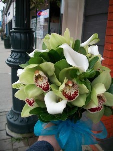 Orchids & Calla's Stunning Wedding Bouquet