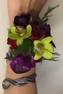 Orchids on Wire Wrap Corsage