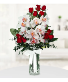 Orchids & Roses Vase Rose Arrangement