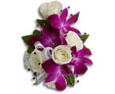 Fuchsia Orchids & Roses Wrist Corsage
