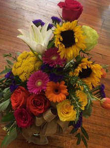 Oregon Summer Floral Vase arrangement one sided