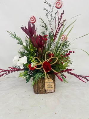 Organic Rustic Christmas Arrangement 