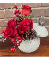 Ornamental Holiday Elegance Christmas Floral Bouquet