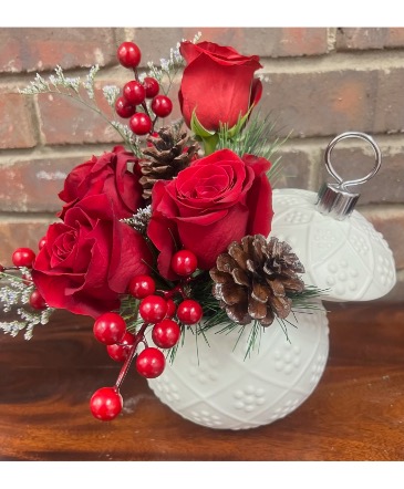 Ornamental Holiday Elegance Christmas Floral Bouquet in Woodstock, GA | WOODSTOCK FLOWERS & GIFTS