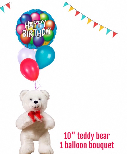 Osito Teddy bear and balloons