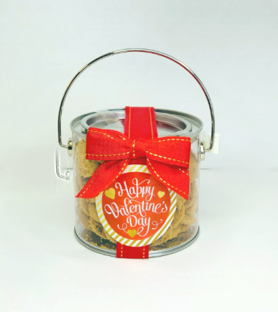 O'Sugar Cookie Can with Mylar Balloon  Valentine's Day