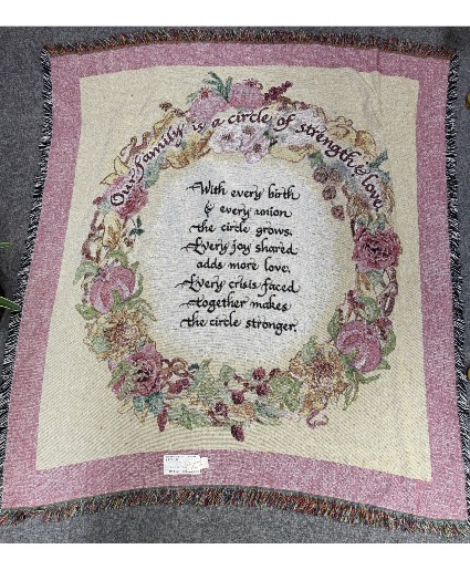 Our Family Throw Afghan Blanket