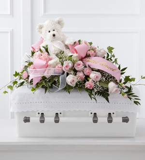Our Little Angel (girl) Casket Spray-child in Hesperia, CA | FAIRY TALES FLOWERS & GIFTS