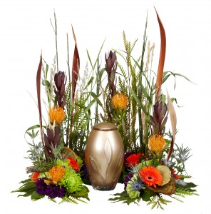 Outdoorsman Urn Arrangement - AWF1021 Urn Not Included