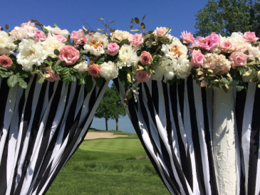 Outside wedding arch