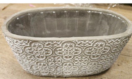 Oval Cement Planter Planter