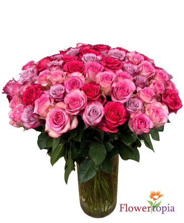 Overflowing Radiance Rose Arrangement in Miami, FL | FLOWERTOPIA Overflowing Radiance Rose Arrangement in Miami, FL | FLOWERTOPIA