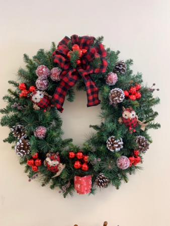 Owl Christmas Wreath Christmas Wreath
