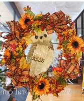 ON SALE NOW Owl Wreath Permanent Botanical Wreath