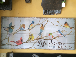 Painted bird Dign Wall Sign